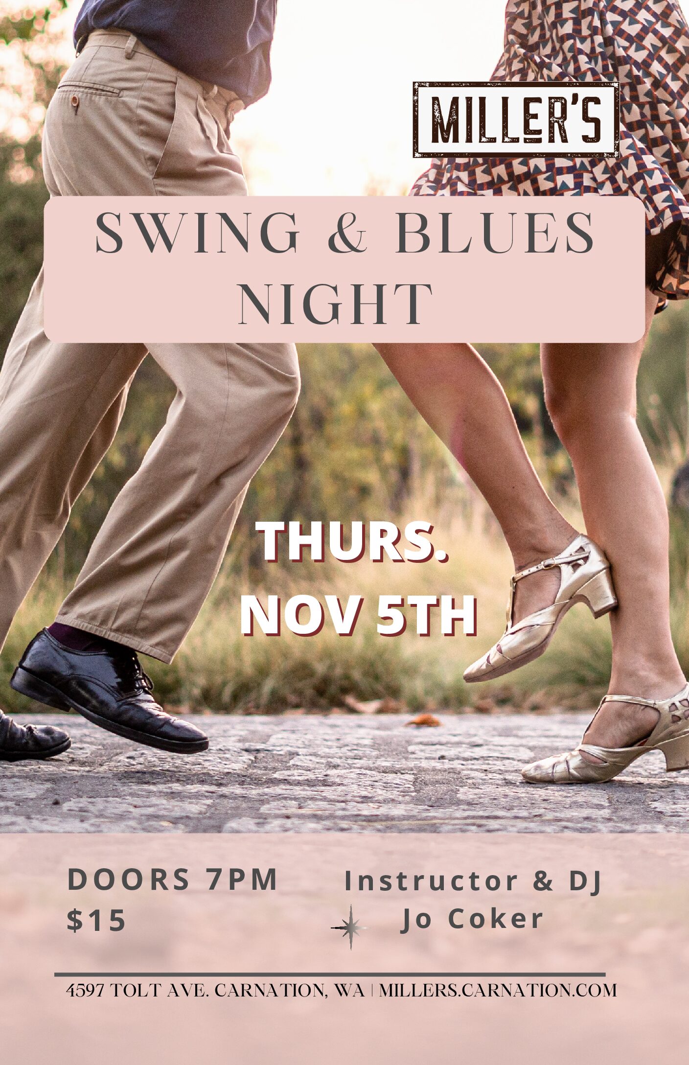 Swing & Blues night Millers Poster